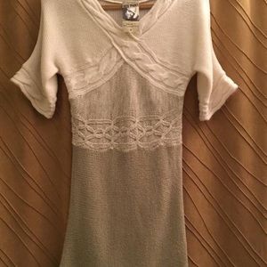 Red Paint Sweater Dress